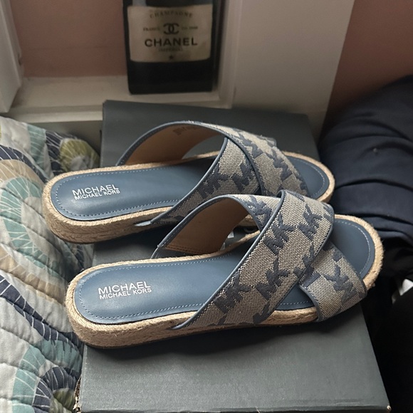 Michael Kors Navy Espadrille Sandals - Picture 1 of 2